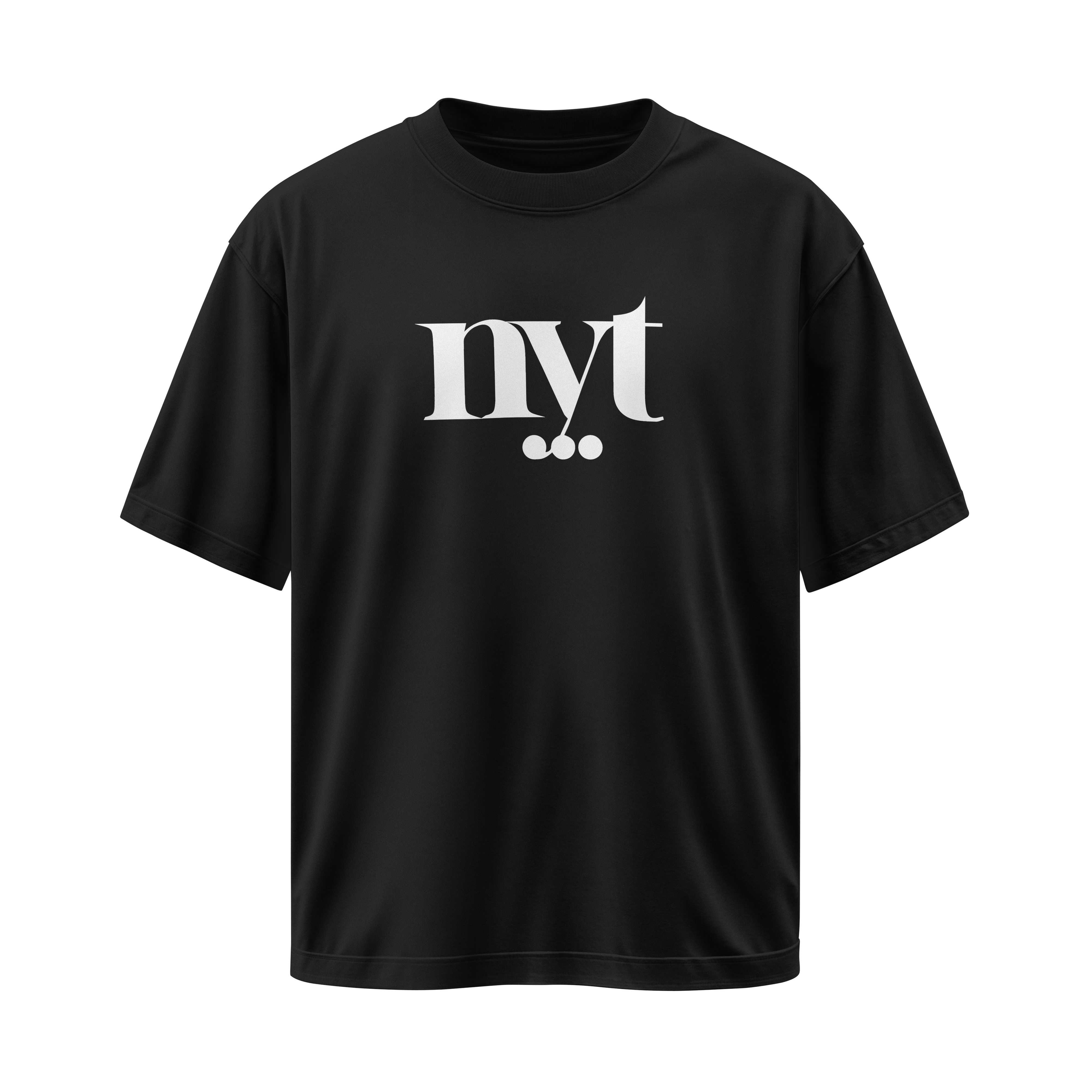 NYT Oversized Tee - Black/White - Image 1
